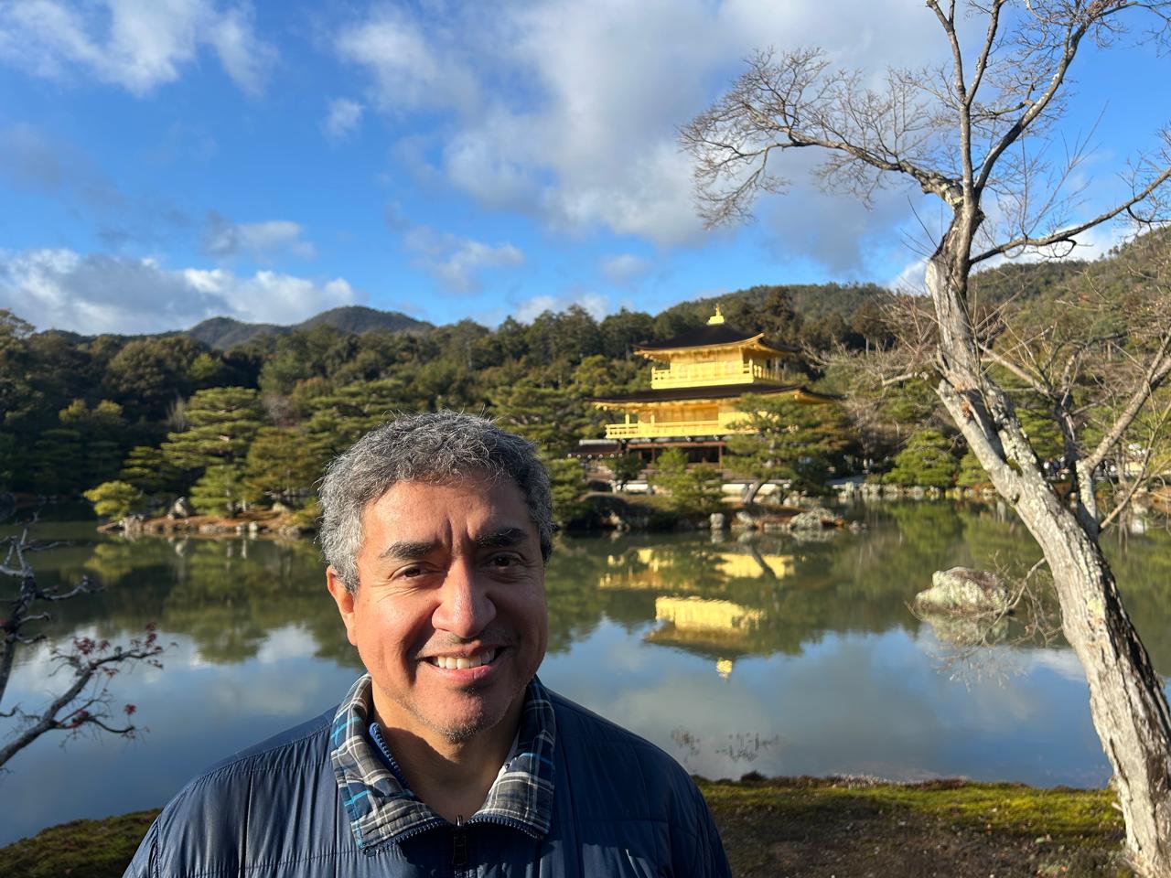 Francisco Rodríguez-Henríquez at Kinkaku-ji in Kyoto